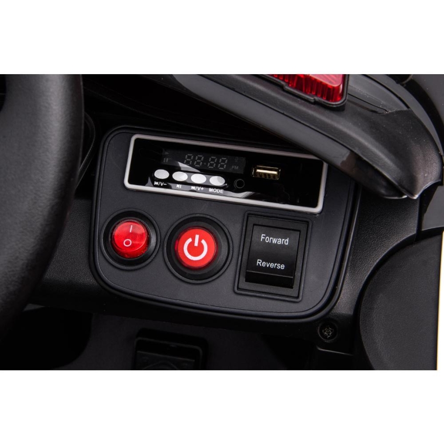 Іграшковий електромобіль Dodge Challenger Поліція 50W/4500 mAh  чорний/білий