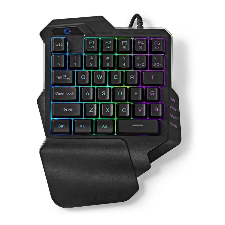 Ігрова клавіатура для однієї руки з LED RGB підсвіткою 5V