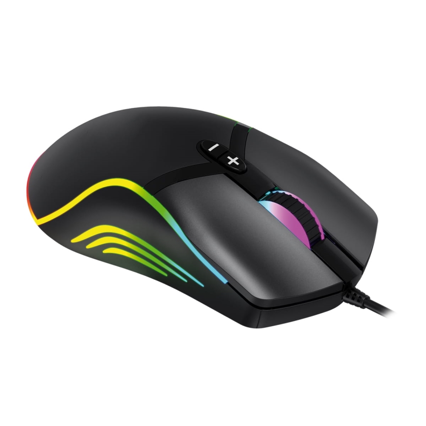Игровая мышь VARR со светодиодной RGB-подсветкой 1000/1600/3200/6400 DPI 7 кнопок