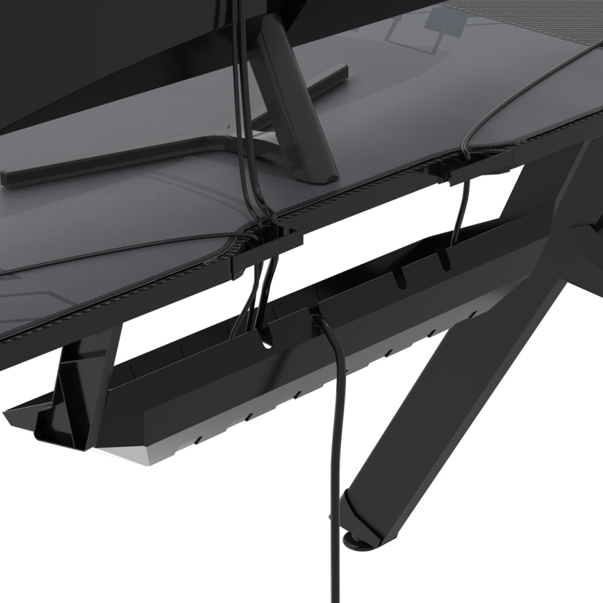 Ігровий стіл FALCON з LED RGB-підсвіткою 156x60 см чорний