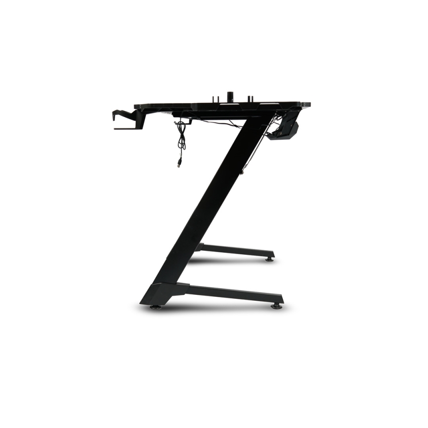 Ігровий стіл SNAKE з LED RGB-підсвіткою 100x60 см чорний