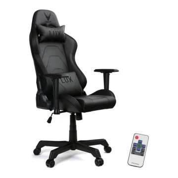 Игровое кресло VARR Lux со светодиодной подсветкой RGB + ДУ, черное