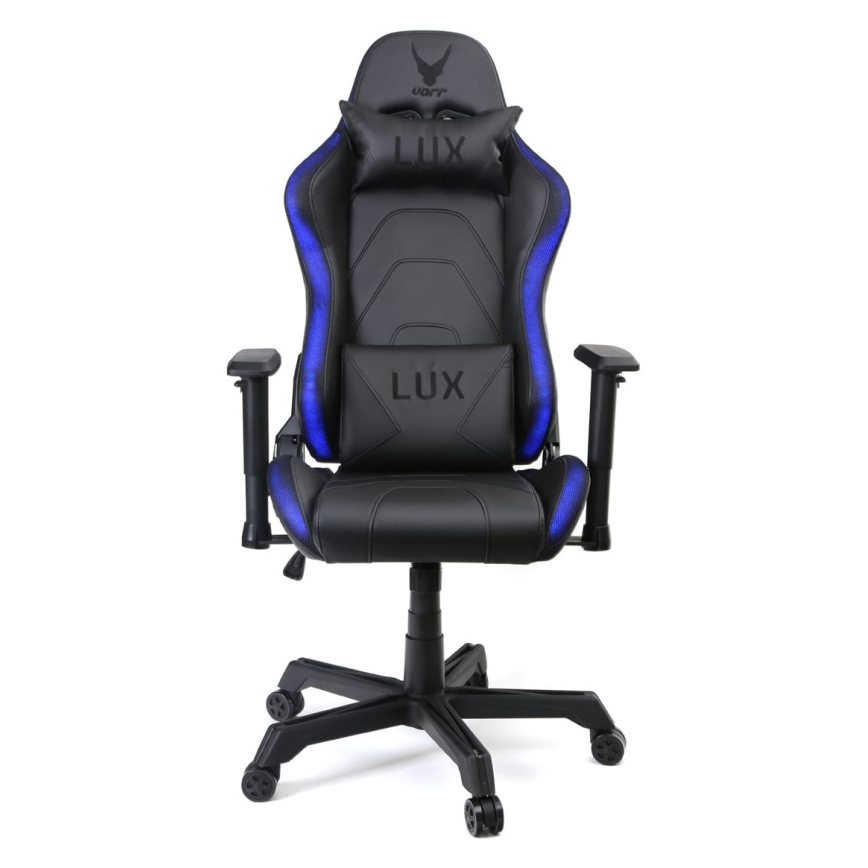 Игровое кресло VARR Lux со светодиодной подсветкой RGB + ДУ, черное