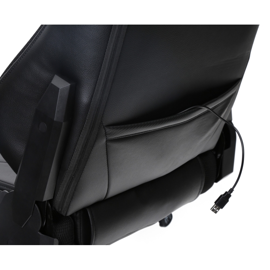 Игровое кресло VARR Lux со светодиодной подсветкой RGB + ДУ, черное