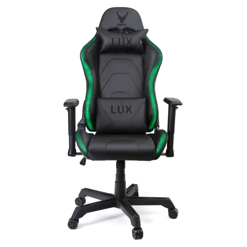 Игровое кресло VARR Lux со светодиодной подсветкой RGB + ДУ, черное