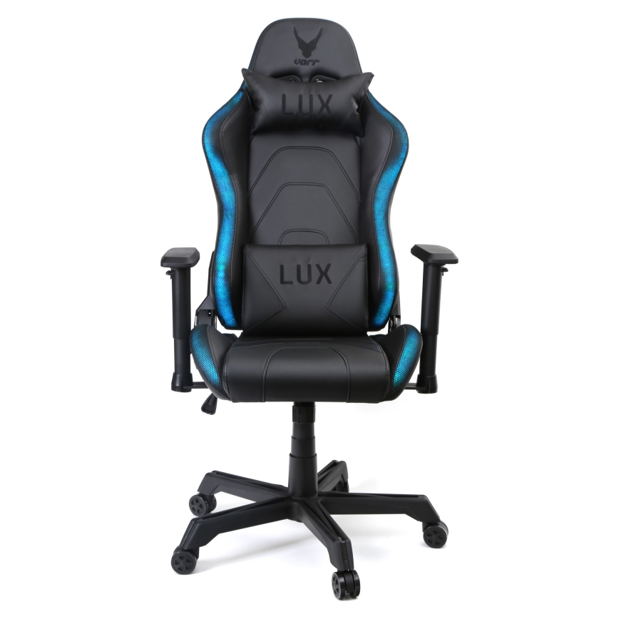 Игровое кресло VARR Lux со светодиодной подсветкой RGB + ДУ, черное