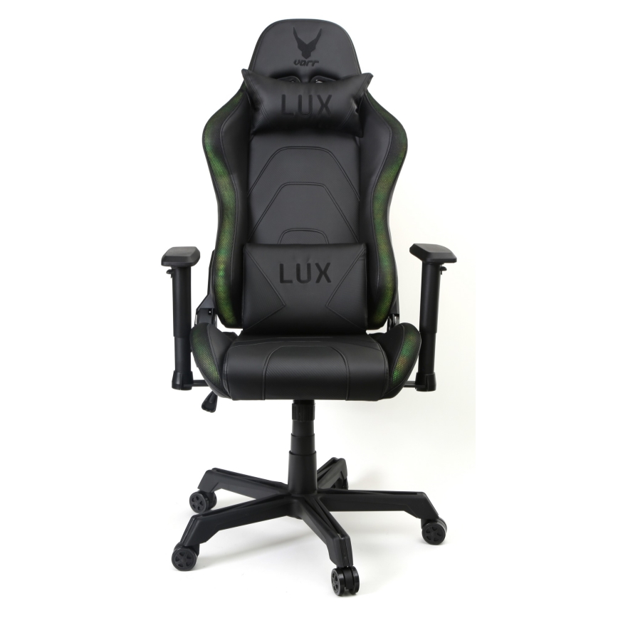 Игровое кресло VARR Lux со светодиодной подсветкой RGB + ДУ, черное
