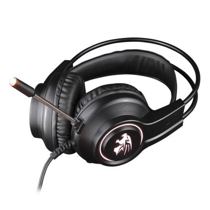 Игровые наушники VARR со светодиодной RGB-подсветкой и микрофоном 3.5