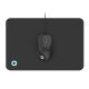 Игровая мышь со светодиодной RGB подсветкой и ковриком 800/1200/2400/3200 DPI 6 кнопок черная