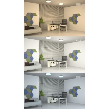 Світильник стельовий світлодіодний димований LED/42W/230V 40 см + дистанційне керування