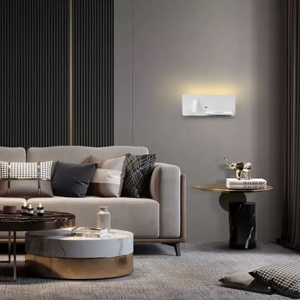 Immax 08285L - Світильник настінний точковий LED з полицею, USB-портом та бездротовою зарядкою Be PREPARE LED/3W/230V + LED/3W білий