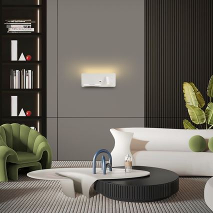 Immax 08286L - LED Настінний точковий світильник з поличкою, USB-портом і бездротовою зарядкою Be PREPARE LED/3W/230V + LED/3W білий