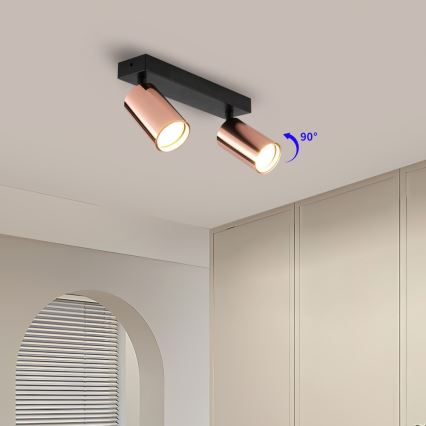 Точковий світильник PUNTO 2xGU10/9W/230V рожеве золото