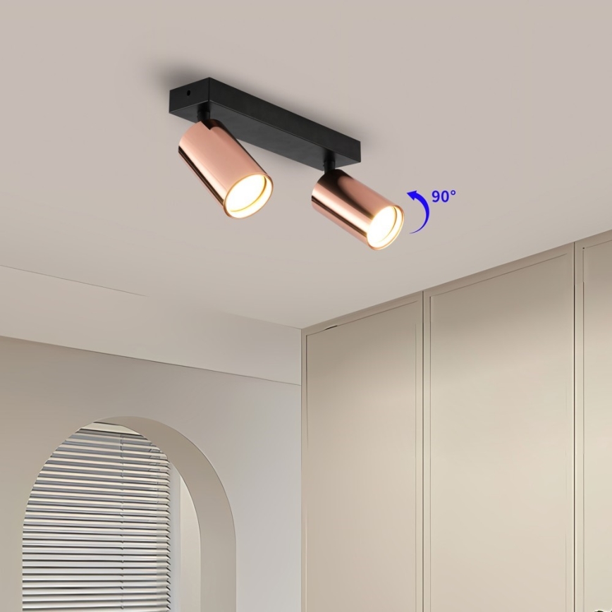 Точковий світильник PUNTO 2xGU10/9W/230V рожеве золото