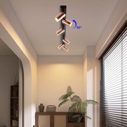Точечный светильник PUNTO, 6xGU10/9W/230V, цвет розового золота