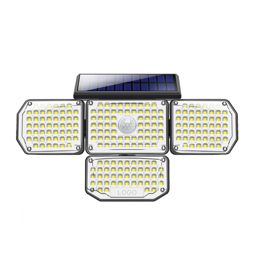Світлодіодний настінний світильник з датчиком на сонячній батареї LED/5W/5,5V IP65 2400 mAh