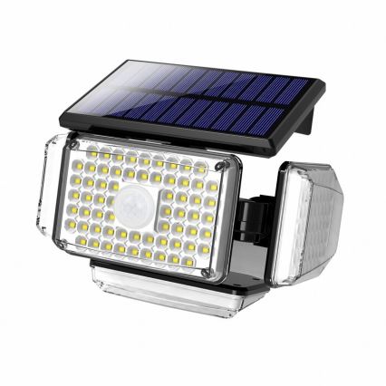 Світлодіодний настінний світильник з датчиком на сонячній батареї LED/5W/5,5V IP65 2400 mAh