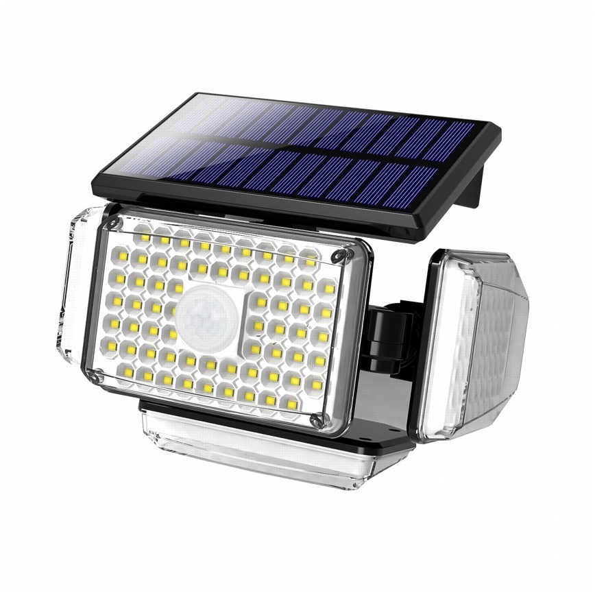Світлодіодний настінний світильник з датчиком на сонячній батареї LED/5W/5,5V IP65 2400 mAh