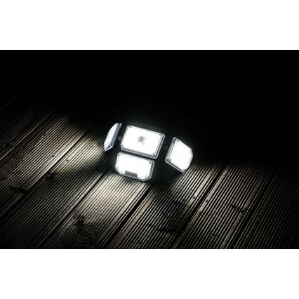 Світлодіодний настінний світильник з датчиком на сонячній батареї LED/5W/5,5V IP65 2400 mAh