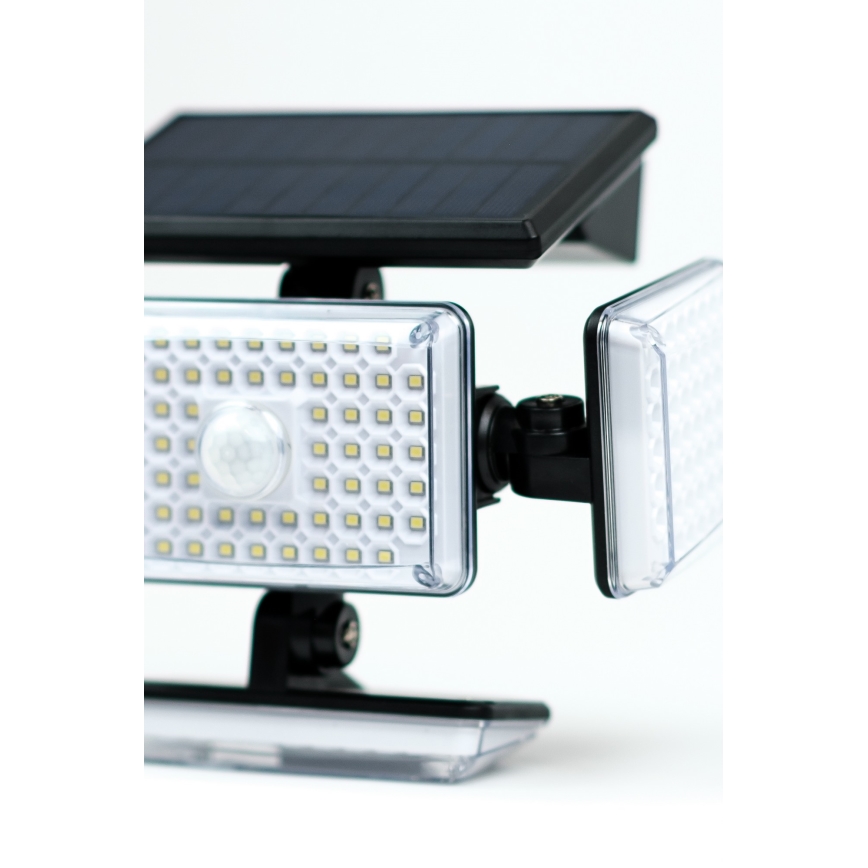 Світлодіодний настінний світильник з датчиком на сонячній батареї LED/5W/5,5V IP65 2400 mAh