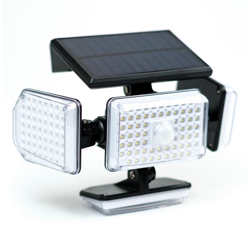 Світлодіодний настінний світильник з датчиком на сонячній батареї LED/5W/5,5V IP65 2400 mAh