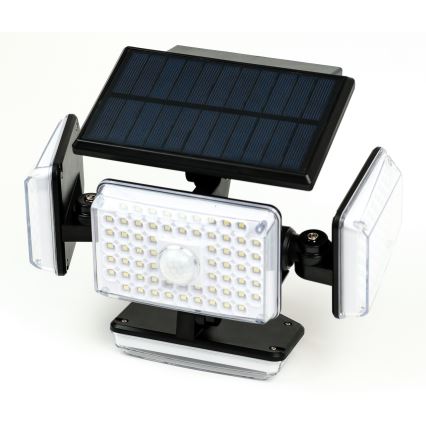 Світлодіодний настінний світильник з датчиком на сонячній батареї LED/5W/5,5V IP65 2400 mAh