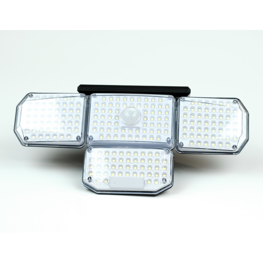Світлодіодний настінний світильник з датчиком на сонячній батареї LED/5W/5,5V IP65 2400 mAh