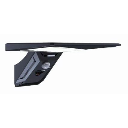 Светодиодный настенный светильник на солнечной батарее с датчиком LED/2,6W/5,5V IP65 1800 mAh черный