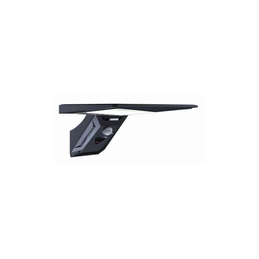 Светодиодный настенный светильник на солнечной батарее с датчиком LED/2,6W/5,5V IP65 1800 mAh черный