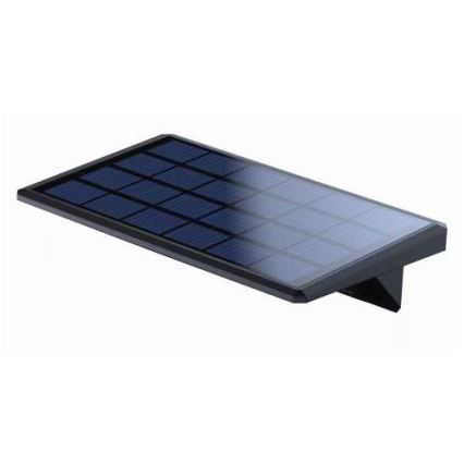 Светодиодный настенный светильник на солнечной батарее с датчиком LED/2,6W/5,5V IP65 1800 mAh черный