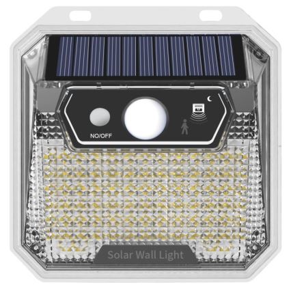 Светодиодный настенный светильник на солнечной батарее с датчиком LED/3W/5,5V IP65 1200 mAh
