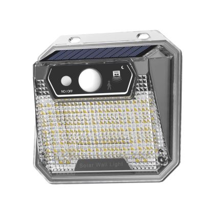 Светодиодный настенный светильник на солнечной батарее с датчиком LED/3W/5,5V IP65 1200 mAh