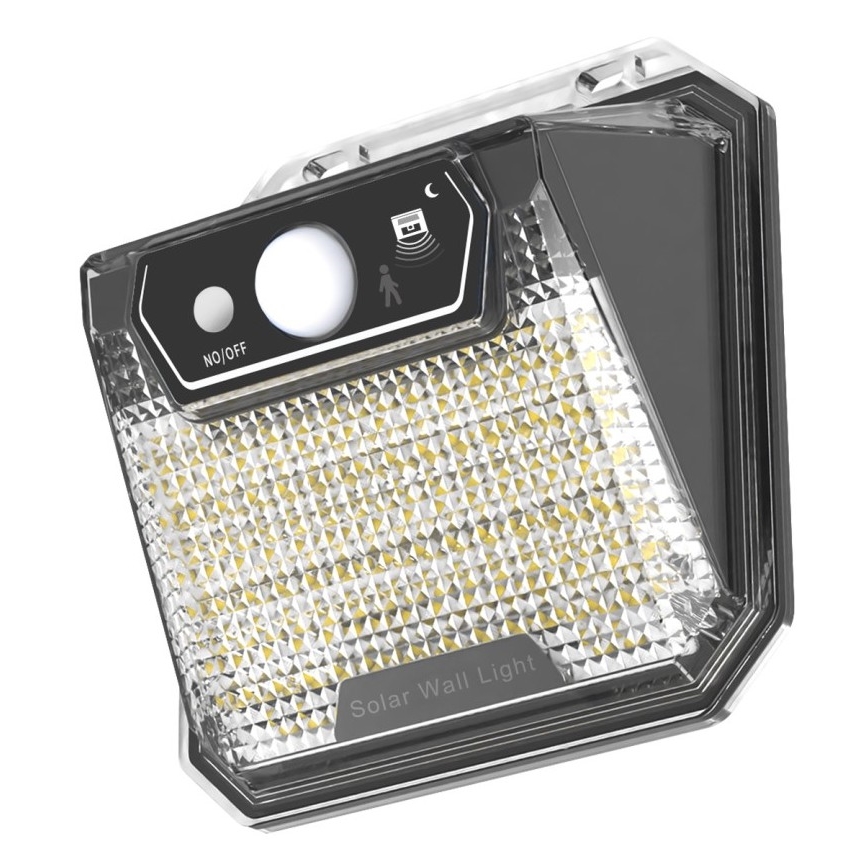 Світлодіодний настінний світильник з датчиком на сонячній батареї LED/3W/5,5V IP65 1200 mAh