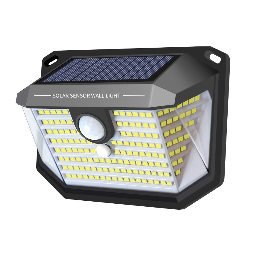 Світлодіодний настінний світильник з датчиком на сонячній батареї LED/4W/5,5V IP65 1200 mAh