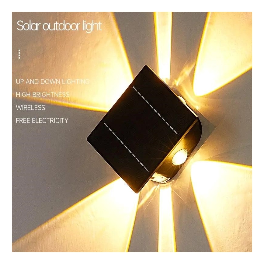 Світильник на сонячних батареях з LED, настінний, з датчиком LED/2Вт/5В IP54 1300 мАг