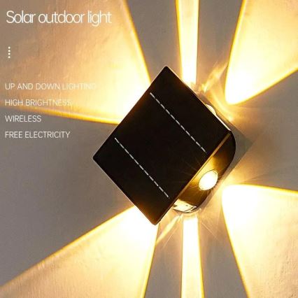 Світильник на сонячних батареях з LED, настінний, з датчиком LED/2Вт/5В IP54 1300 мАг