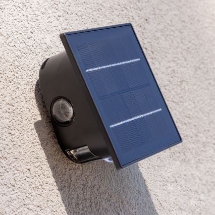 Світильник на сонячних батареях з LED, настінний, з датчиком LED/2Вт/5В IP54 1300 мАг