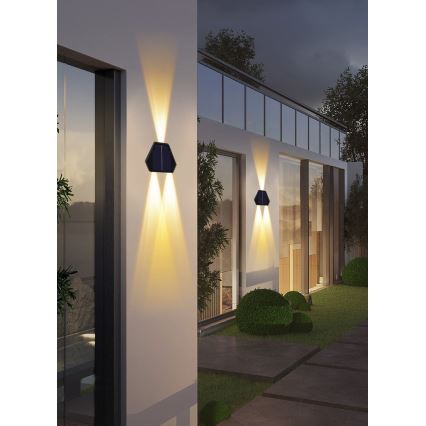 Светодиодный настенный светильник на солнечной батарее с датчиком LED/2W/5V IP54 1300 mAh