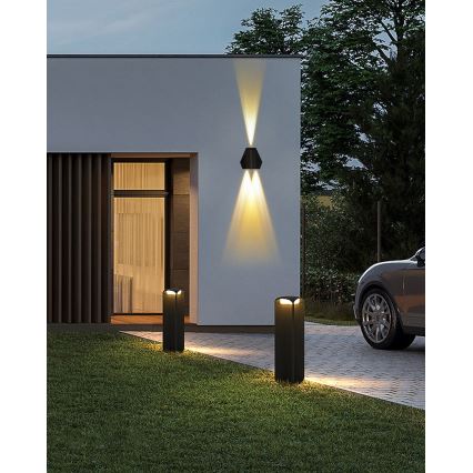 Світлодіодний настінний світильник з датчиком на сонячній батареї LED/2W/5V IP54 1300 mAh