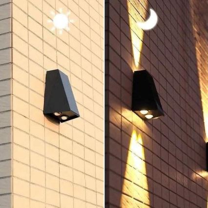 Світильник на сонячних батареях з LED, настінний, з датчиком LED/2Вт/5В IP54 1300 мАг