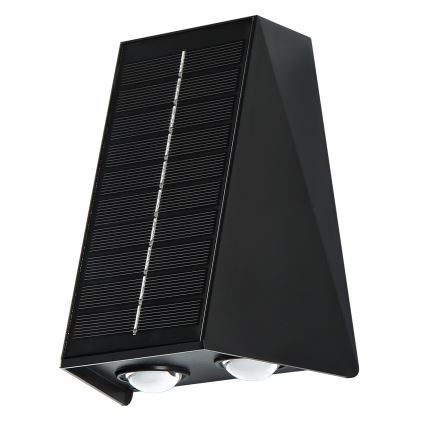 Світлодіодний настінний світильник з датчиком на сонячній батареї LED/2W/5V IP54 1300 mAh