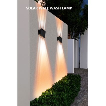 Светодиодный настенный светильник на солнечной батарее с датчиком LED/2W/5V IP54 1300 mAh