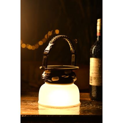 LED RGB Портативна сонячна акумуляторна лампа з LED ланцюгом LED/10W/5V 3600 mAh IP65