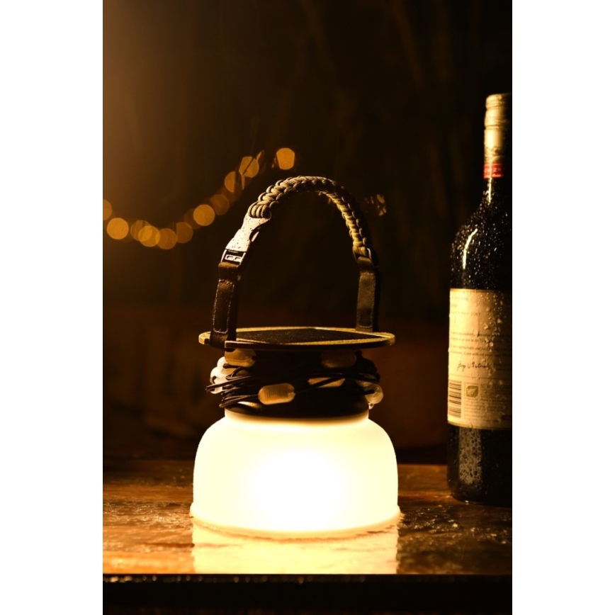 LED RGB Портативна сонячна акумуляторна лампа з LED ланцюгом LED/10W/5V 3600 mAh IP65