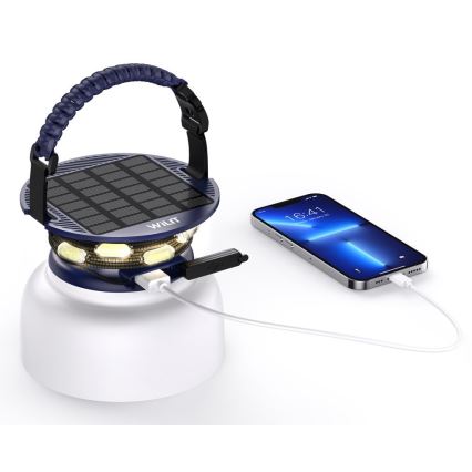 LED RGB Портативна сонячна акумуляторна лампа з LED ланцюгом LED/10W/5V 3600 mAh IP65