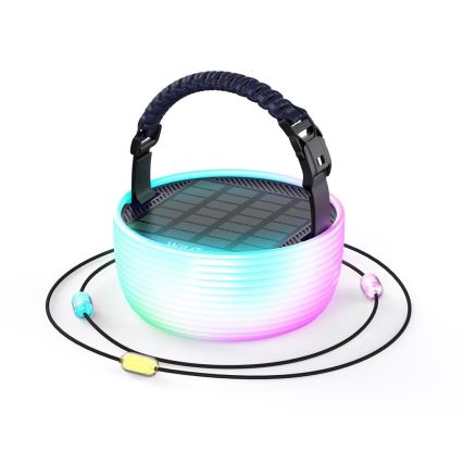 LED RGB Портативна сонячна акумуляторна лампа з LED ланцюгом LED/10W/5V 3600 mAh IP65