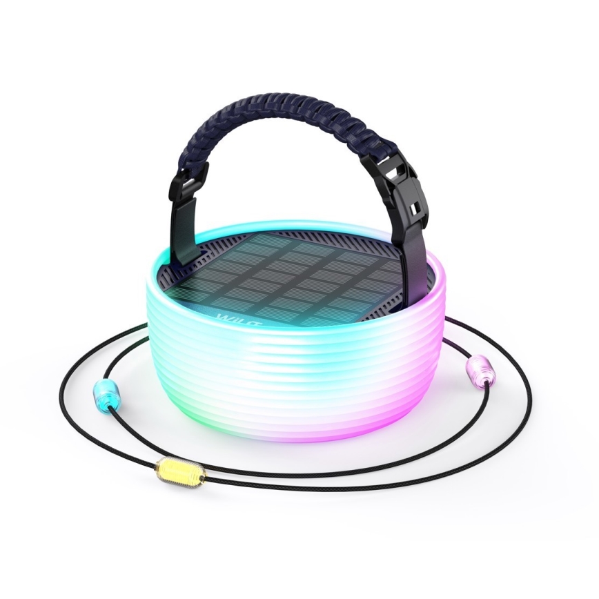 LED RGB Портативна сонячна акумуляторна лампа з LED ланцюгом LED/10W/5V 3600 mAh IP65
