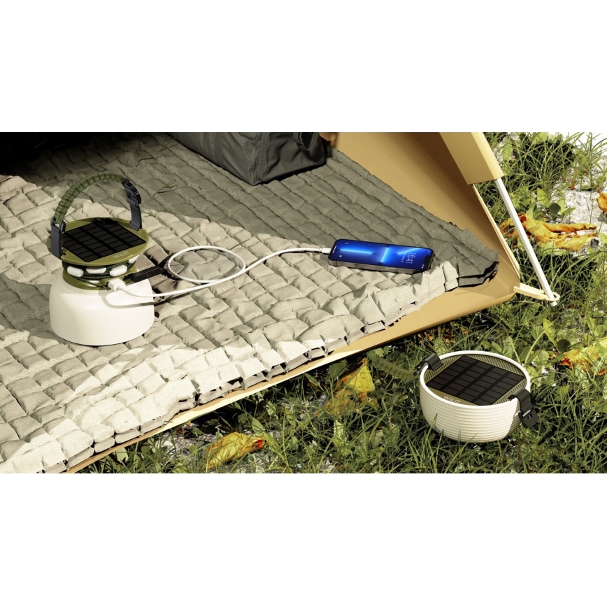 LED RGB Портативна сонячна зарядна лампа з LED-стрічкою LED/10W/5V 3600 мАг IP65 3600 мАг