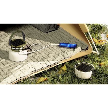 Светодиодная портативная аккумуляторная RGB-лампа на солнечной батарее со светодиодной цепью LED/10W/5V 3600 mAh IP65 3600 mAh