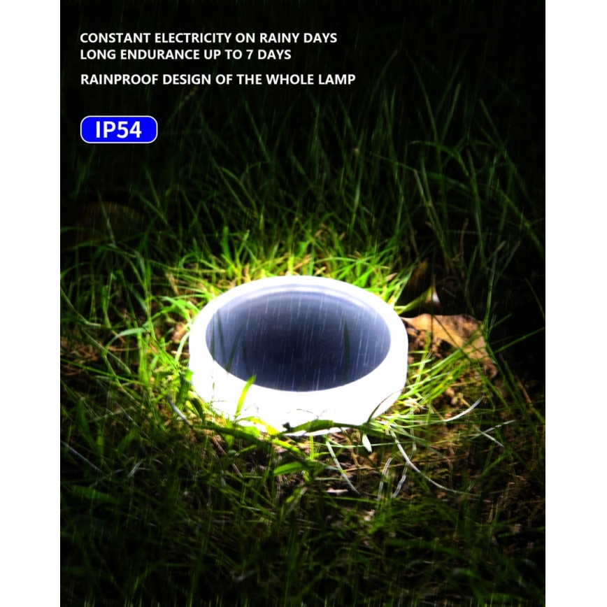 Светодиодный уличный светильник на солнечной батарее с датчиком LED/0,4W/3,2V IP54 500 mAh